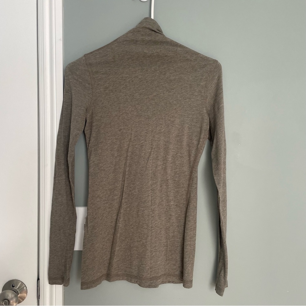 Vince Favorite Turtleneck Beige | Tan Cotton Blend - Picture 5 of 8